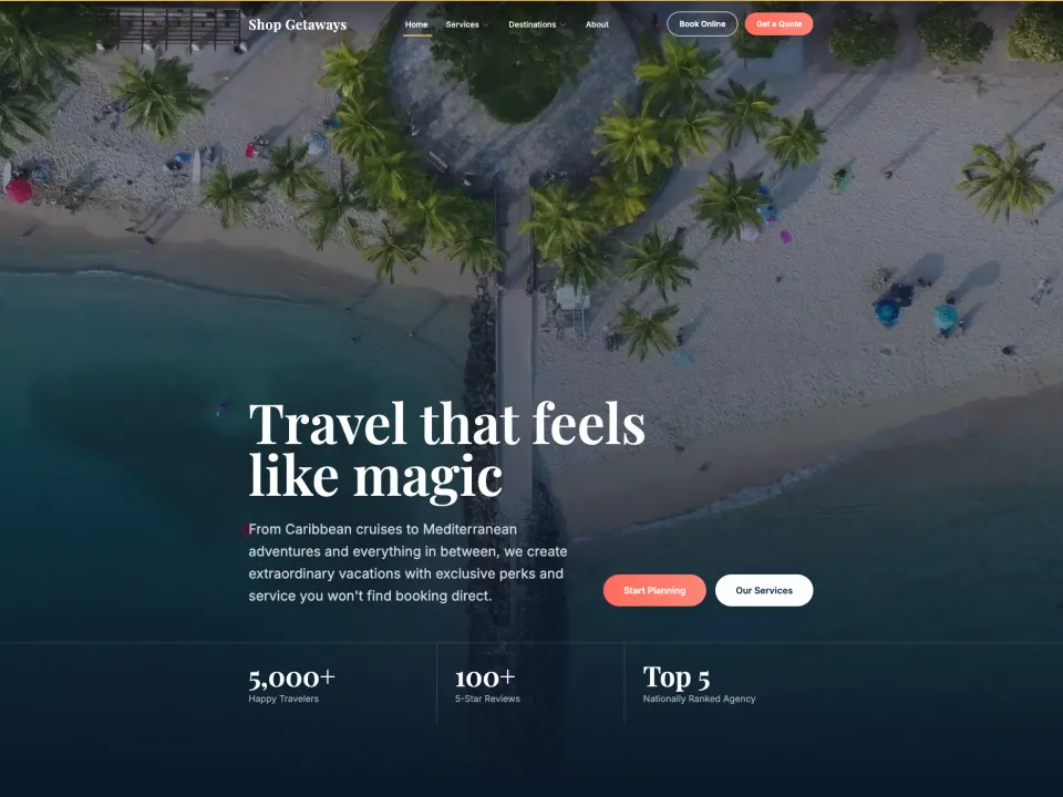Scaling a Travel Agency Past Its Starter Website website screenshot