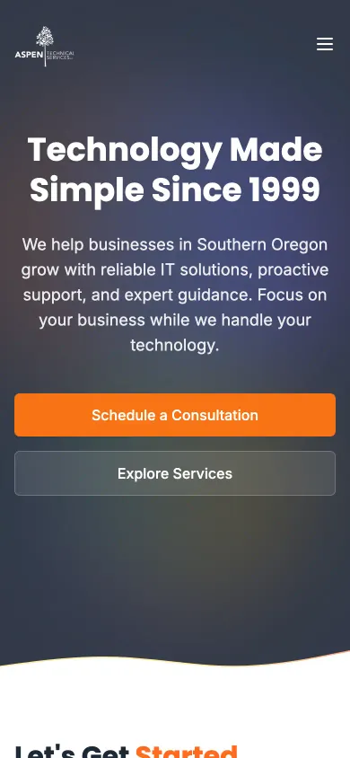 MSP Website Built for Non-Technical Buyers shown on an iPhone, demonstrating responsive mobile design