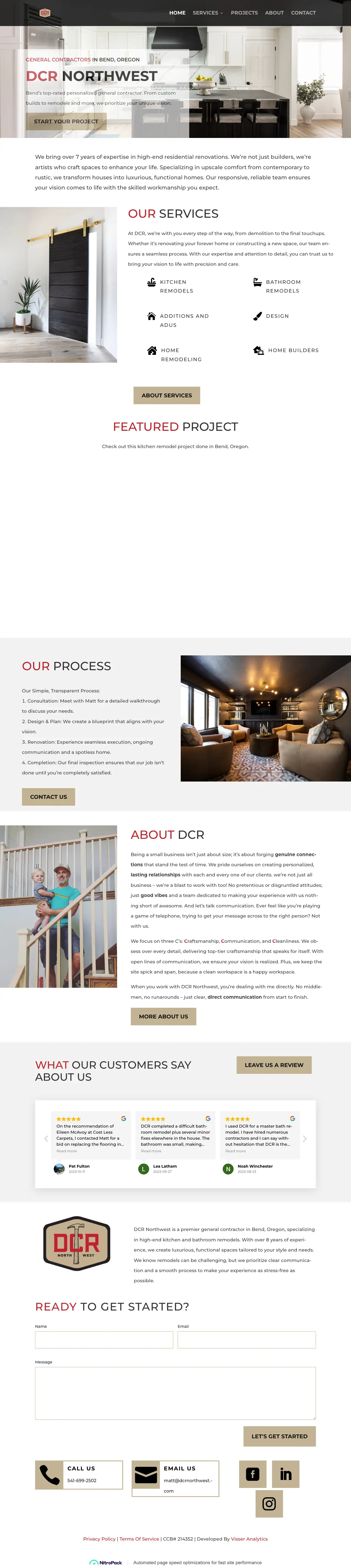Homepage Screenshot - Website Design by Visser Analytics