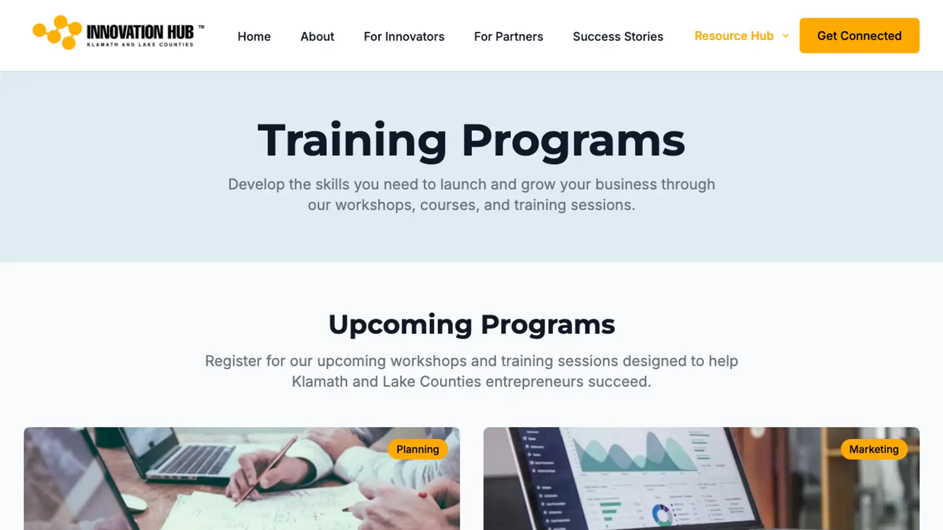 Training Programs Page Thumbnail