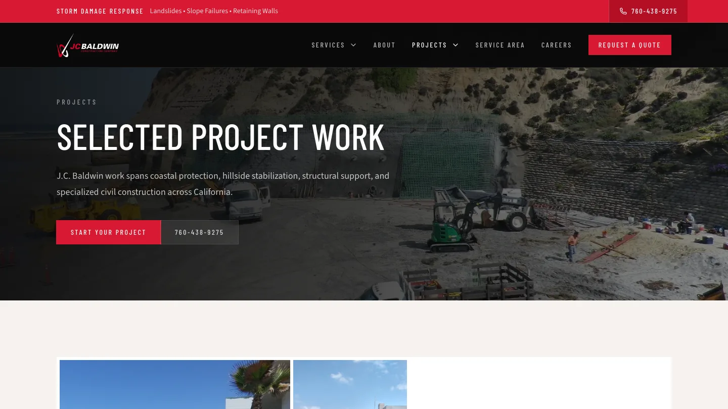 J.C. Baldwin Construction: Projects