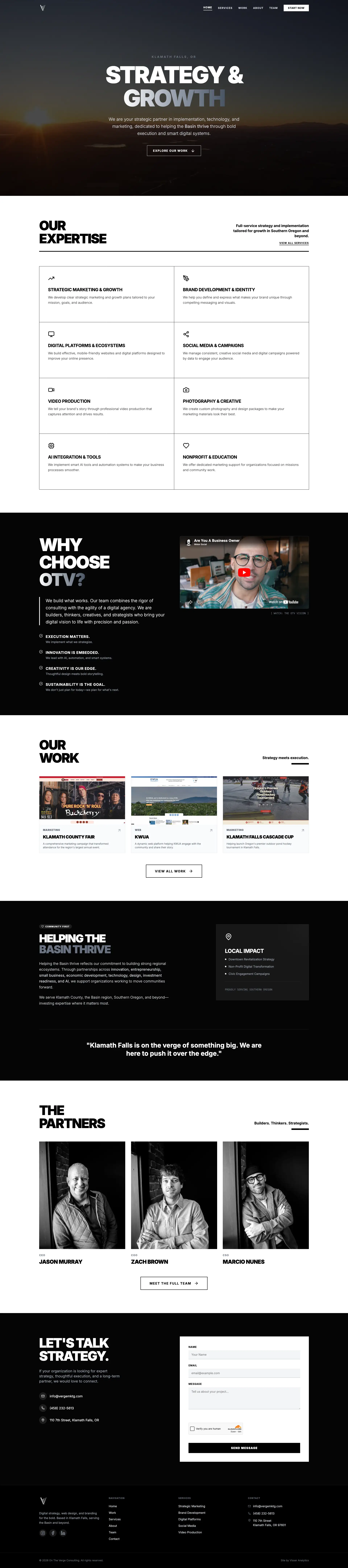 A Marketing Agency Site That Reads Like a Marketing Agency website built by Visser Analytics, shown in a browser frame