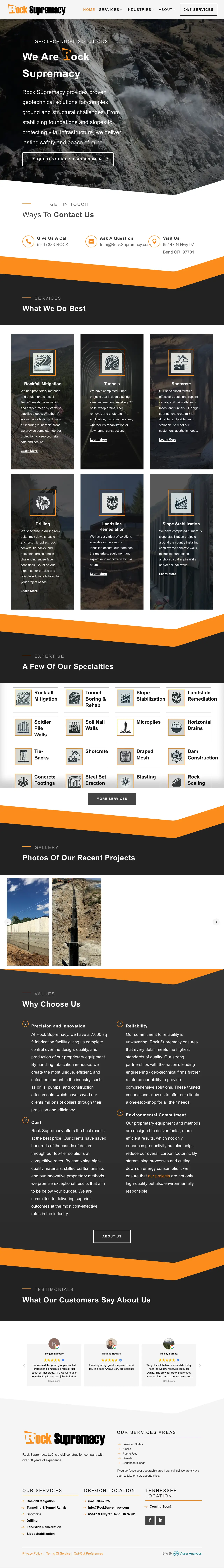 Homepage Screenshot - Website Design by Visser Analytics