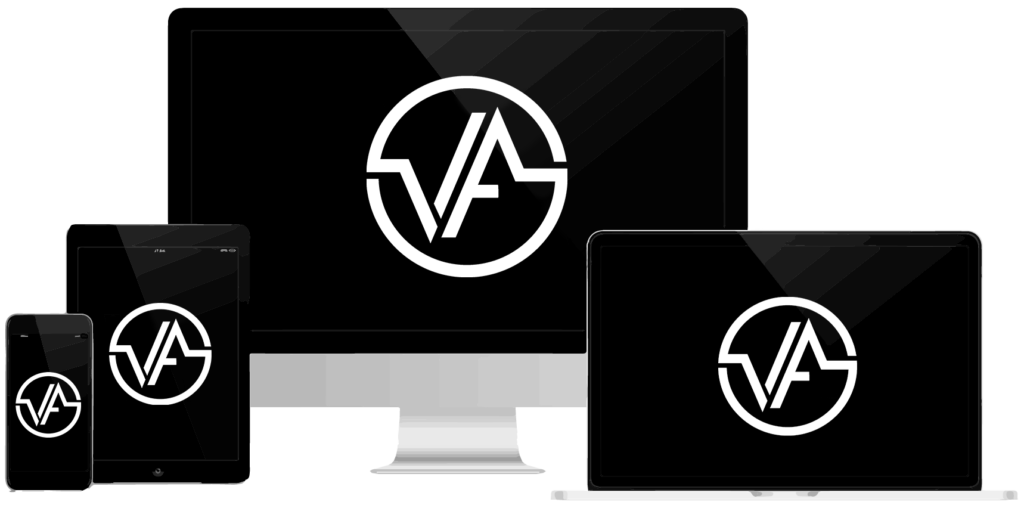 Visser Analytics logo on several devices showing content is highly accessible.